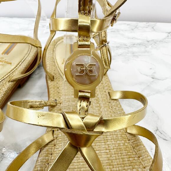 Sam Edelman 10.5 Gwen Gold Gladiator Sandal - Picture 6 of 9